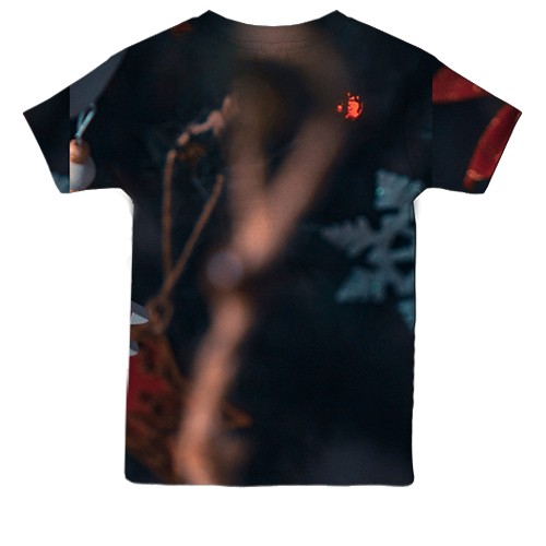 Детская 3D футболка Christmas toy 2 (вид сзади)