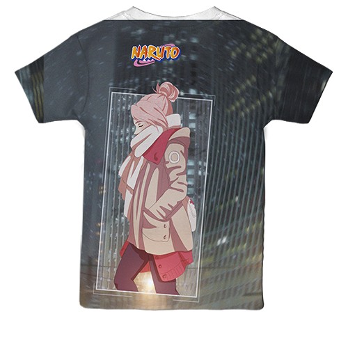 Дитяча 3D футболка Sakura casual style (вид ззаду)