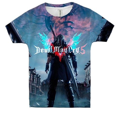 Дитяча 3D футболка Devil May Cry 5 (вид спереду)
