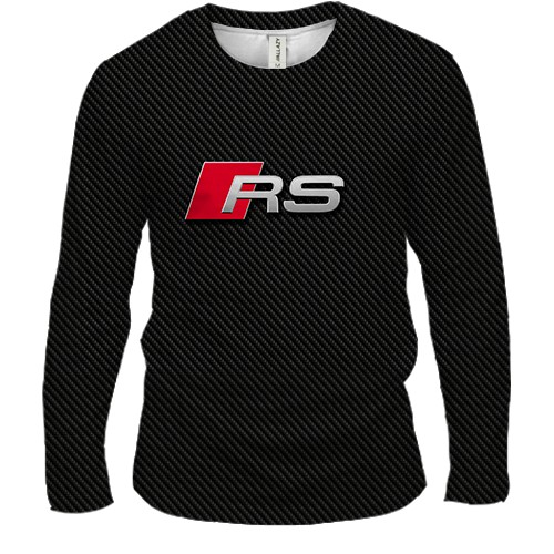 Мужской 3D лонгслив Audi RS Carbon (вид спереди)