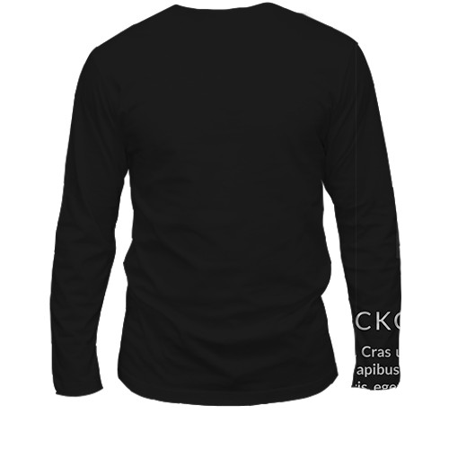 Чоловічий 3D лонгслів с фитнесс девушкой (вид ззаду)