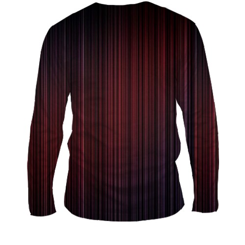 Мужской 3D лонгслив Mitsubishi Lancer (вид сзади)