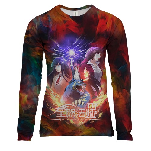 Женский 3D лонгслив Маг на полную ставку (вид спереди)