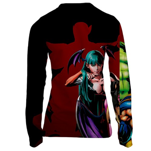 Жіночий 3D лонгслів Avangers comics (вид ззаду)