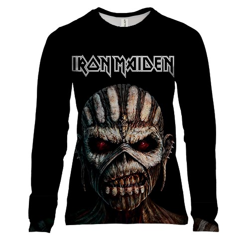 Женский 3D лонгслив Iron Maiden - The Book of Souls (2) (вид спереди)