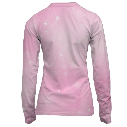 Жіночий 3D лонгслів Love троянди (вид ззаду)