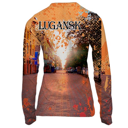 Женский 3D лонгслив Lugansk (вид сзади)
