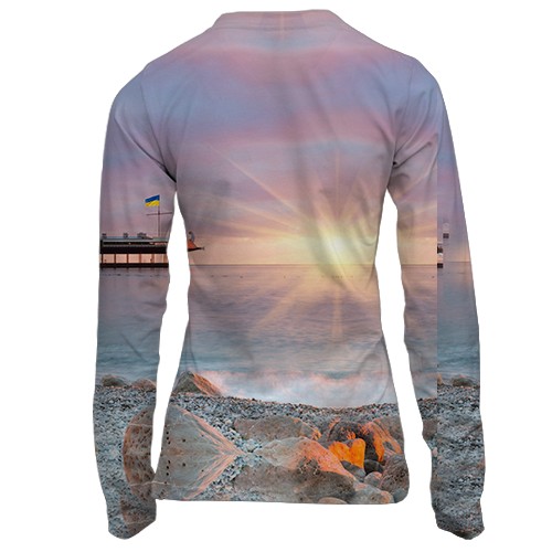 Женский 3D лонгслив Ялта (вид сзади)