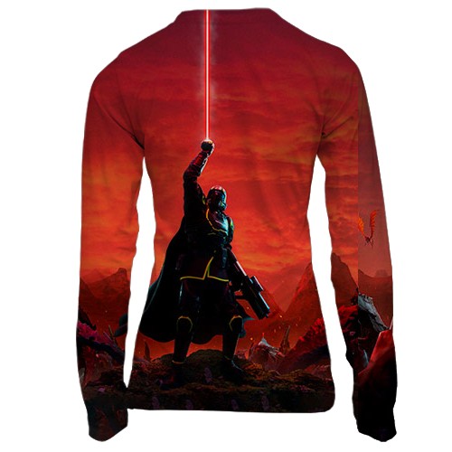 Жіночий 3D лонгслів Helldivers II - Stratagem calling (вид ззаду)