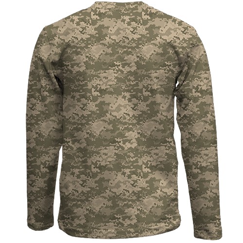 Дитячий 3D лонгслів Glory to Ukraine (камо) (вид ззаду)