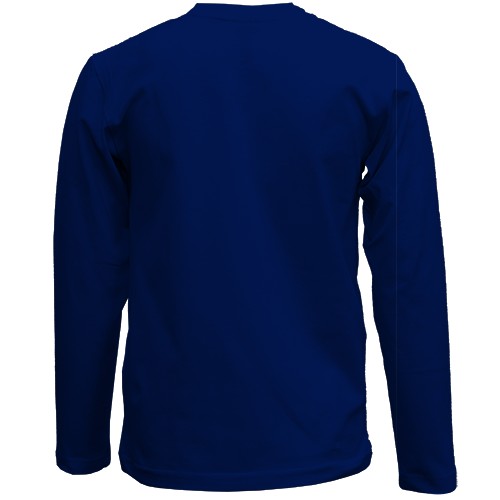 Дитячий 3D лонгслів з візерунковим гербом України (вид ззаду)