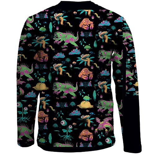 Дитячий 3D лонгслів з Рик и Морти (вид ззаду)