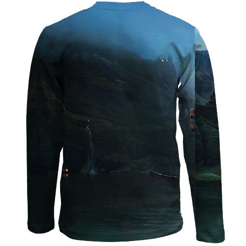 Дитячий 3D лонгслів God of War (вид ззаду)