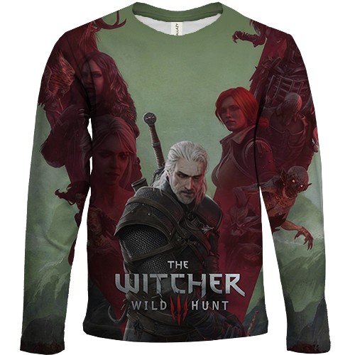 Дитячий 3D лонгслів "Witcher 3: Wild Hunt" (вид спереду)