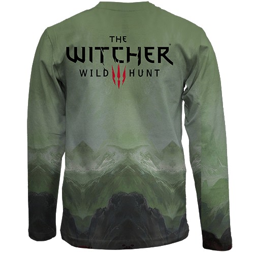 Дитячий 3D лонгслів "Witcher 3: Wild Hunt" (вид ззаду)