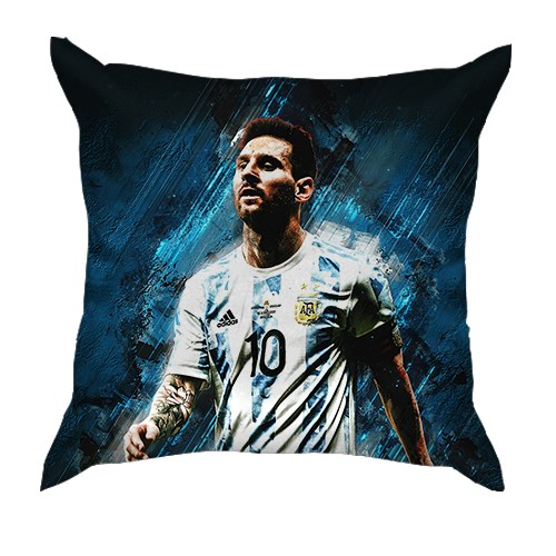 3D подушка с Лионель Месси (вид спереди)