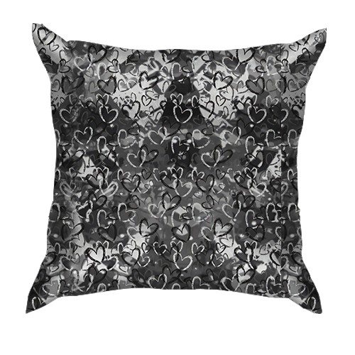 3D подушка Серця скелет (вид ззаду)