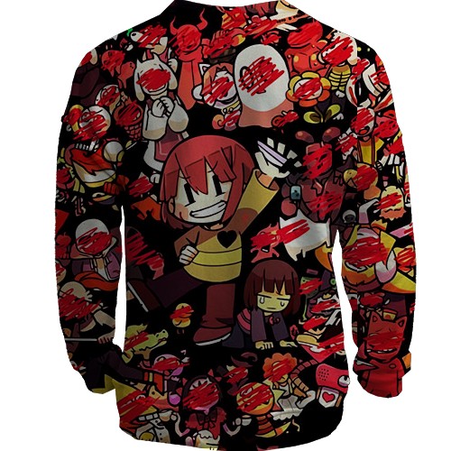 3D світшот Чара та персонажі гри - Undertale (вид ззаду)