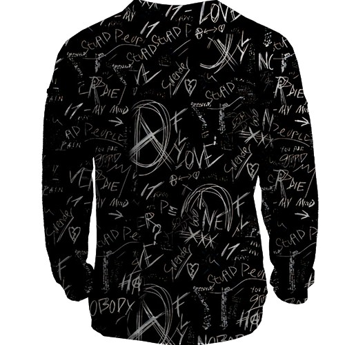 3D світшот 02 з чупа-чупсом - Darling in the Franxx (вид ззаду)