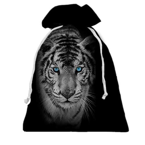 3D Подарунковий мішечок з білим тигром (вид ззаду)