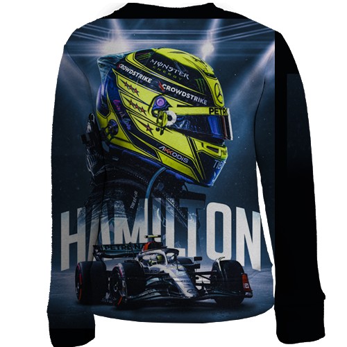 Дитячий 3D світшот з Льюїс Хемілтон (вид ззаду)