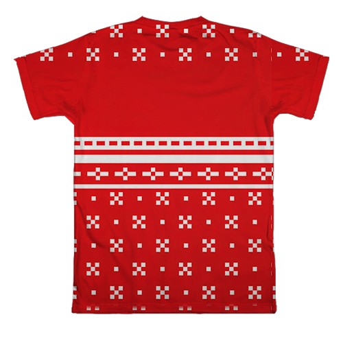 3D футболка Meowy Christmas (вид ззаду)