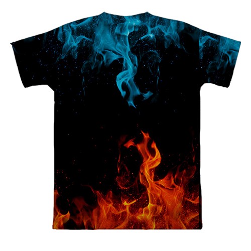 3D футболка "Brawl Stars" Fire (вид ззаду)