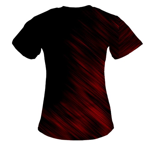 Женская 3D футболка Салли в окровавленной маске - SALLY FACE (вид сзади)