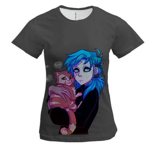 Жіноча 3D футболка Саллі та Ларрі - SALLY FACE (вид спереду)