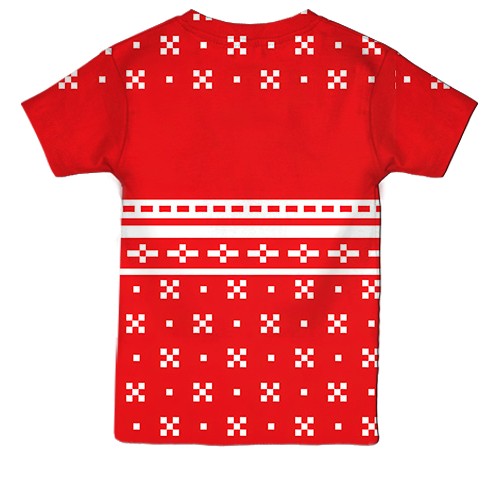 Дитяча 3D футболка Meowy Christmas (вид ззаду)