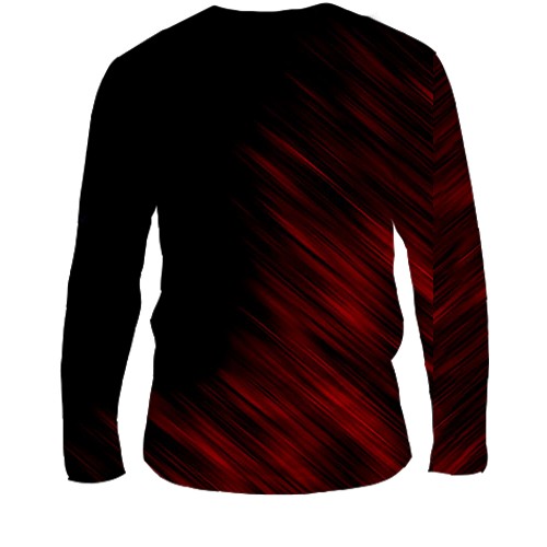 Чоловічий 3D лонгслів Саллі у закривавленій масці - SALLY FACE (вид ззаду)