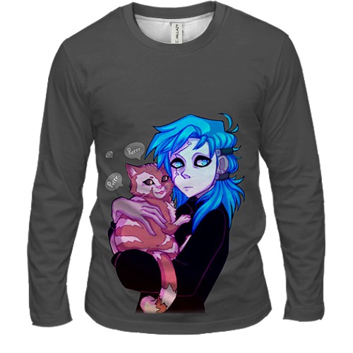 Чоловічий 3D лонгслів Саллі та Ларрі - SALLY FACE (вид спереду)