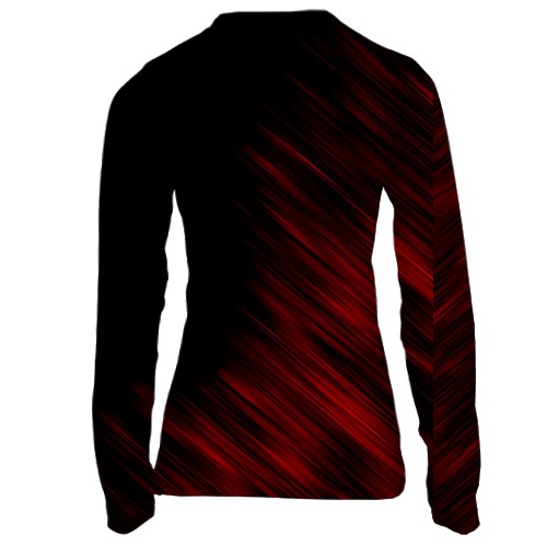 Жіночий 3D лонгслів Саллі у закривавленій масці - SALLY FACE (вид ззаду)