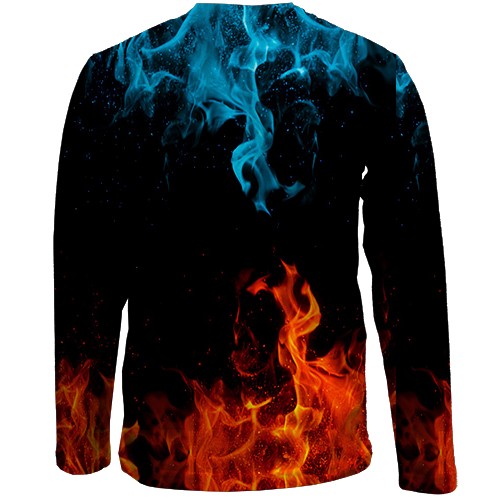 Детский 3D лонгслив "Brawl Stars" Fire (вид сзади)