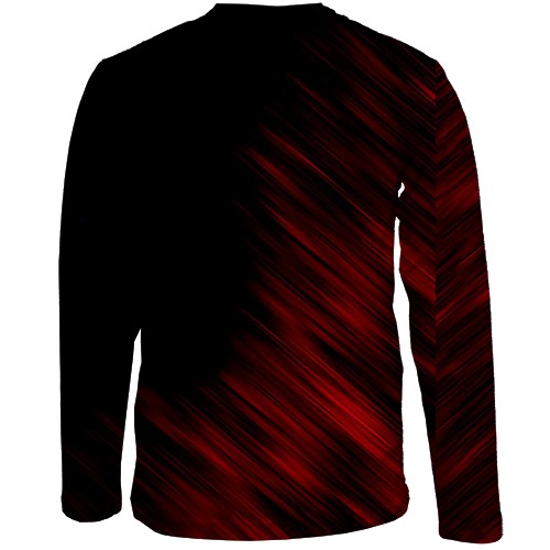 Детский 3D лонгслив Салли в окровавленной маске - SALLY FACE (вид сзади)