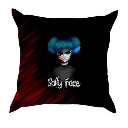 3D подушка Саллі у закривавленій масці - SALLY FACE (вид спереду)