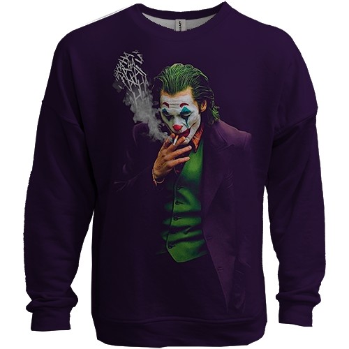 3D світшот Джокер з сигаретою (вид спереду)