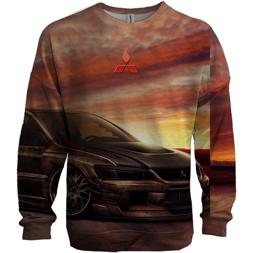 3D світшот Mitsubishi EVO Art (вид спереду)
