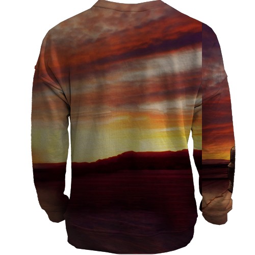 3D світшот Mitsubishi EVO Art (вид ззаду)