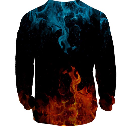 3D свитшот "Brawl Stars" Fire (вид сзади)