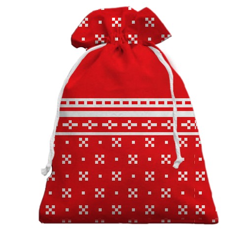 3D Подарочный мешочек Meowy Christmas (вид сзади)
