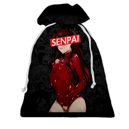 3D Подарочный мешочек Anime Senpai (вид спереди)