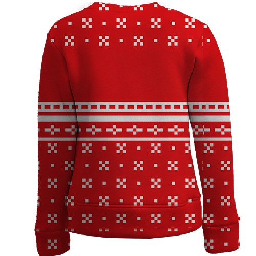 Детский 3D свитшот Meowy Christmas (вид сзади)