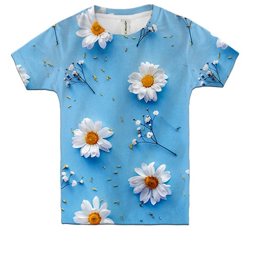 Дитяча 3D футболка Ромашки (АРТ) (вид спереду)