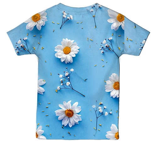 Дитяча 3D футболка Ромашки (АРТ) (вид ззаду)