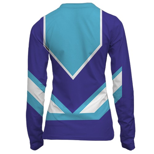 Жіночий 3D лонгслів Солодка дівчинка Марія (згущенка) (вид ззаду)