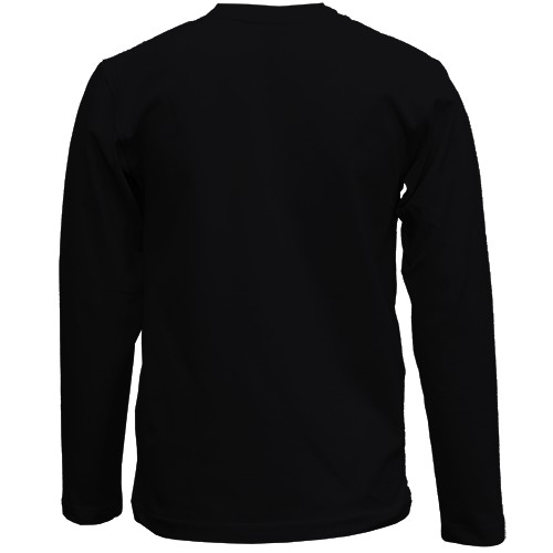 Детский 3D лонгслив с черной розой (вид сзади)