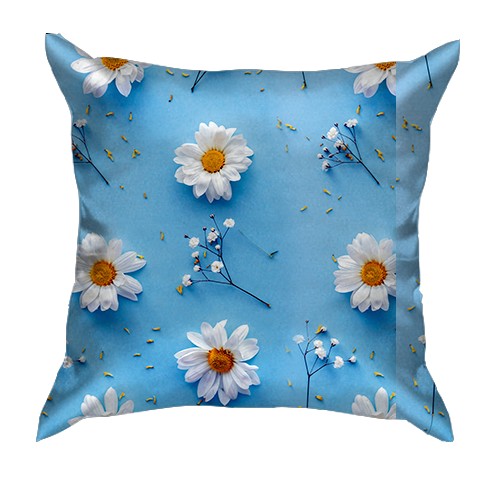 3D подушка Ромашки (АРТ) (вид сзади)