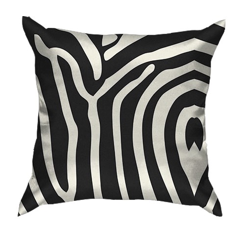 3D подушка з шкірою зебри (вид ззаду)
