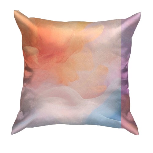 3D подушка с цветным дымом (вид сзади)